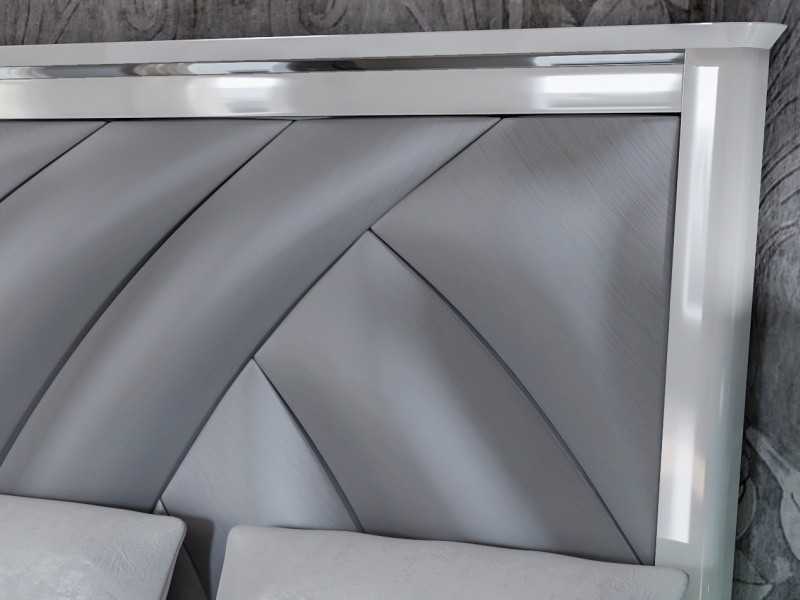 Lacquered and upholstered headboard with led light - VESTA