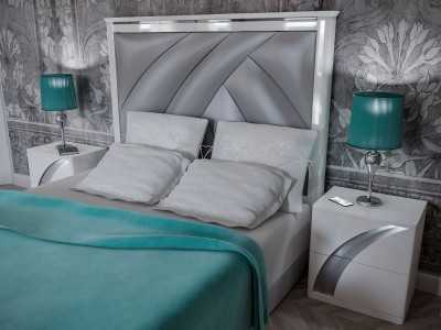 Cabecero lacado y tapizado con luz led - VESTA Cabecero lacado y tapizado con luz led - VESTA