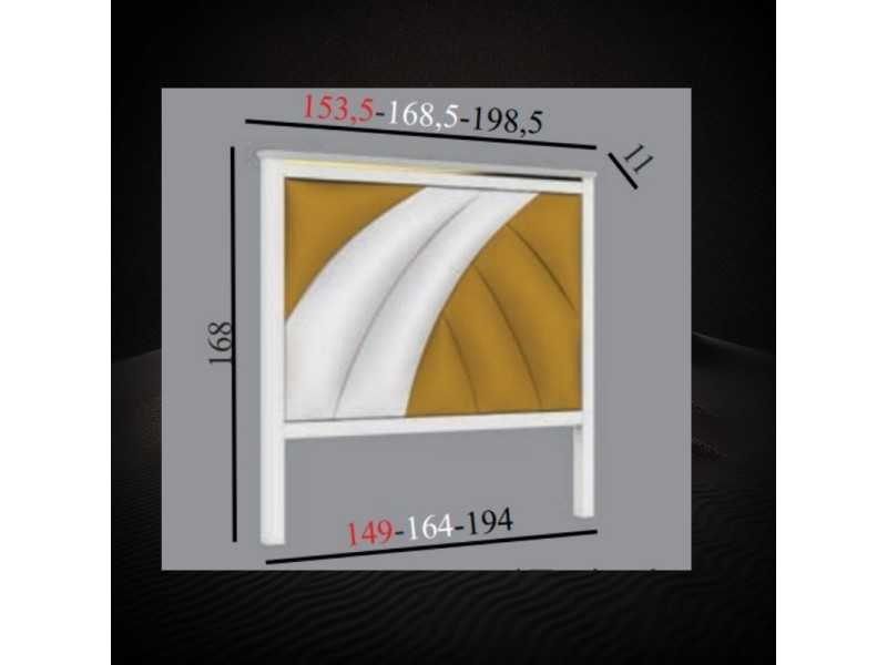 Lacquered and upholstered headboard with led light - VESTA