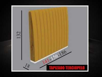 Cabecero tapizado con laterales en roble - HEBE
