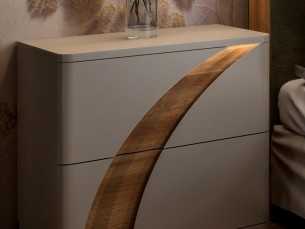 Lacquered bedside table with led light - HEBE 2