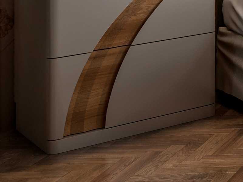 Mesita de noche lacada con luz led - HEBE