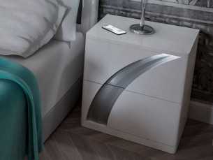 Lacquered bedside table with led light - VESTA