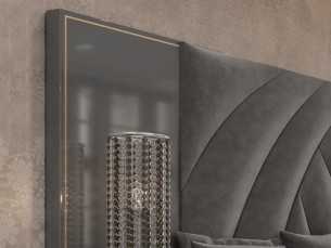 Tête de lit laquée XL avec plafond central tapissé - ARTEMISA 2