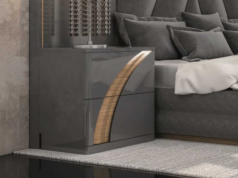 Lacquered bedside table with led light - ARTEMISA