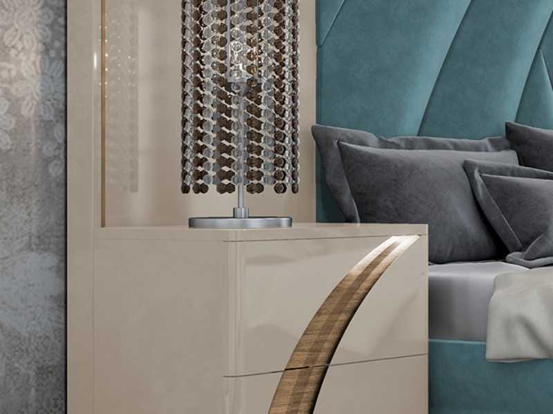 Table de chevet laquée avec lumière LED - ARTEMISA