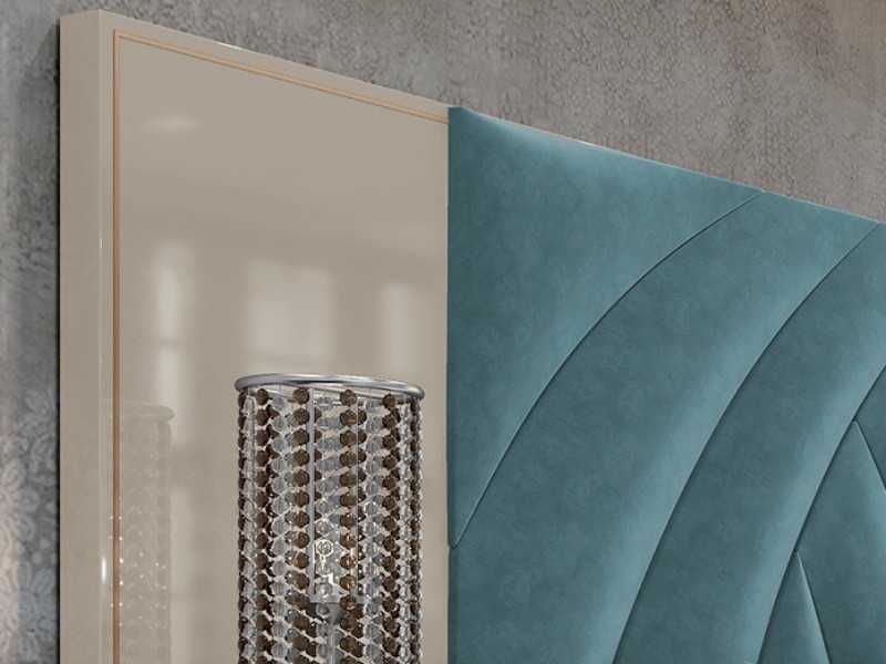 Tête de lit laquée XL avec plafond central tapissé - ARTEMISA