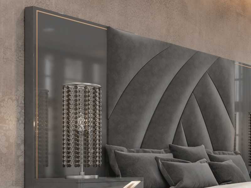 Tête de lit laquée XL avec plafond central tapissé - ARTEMISA