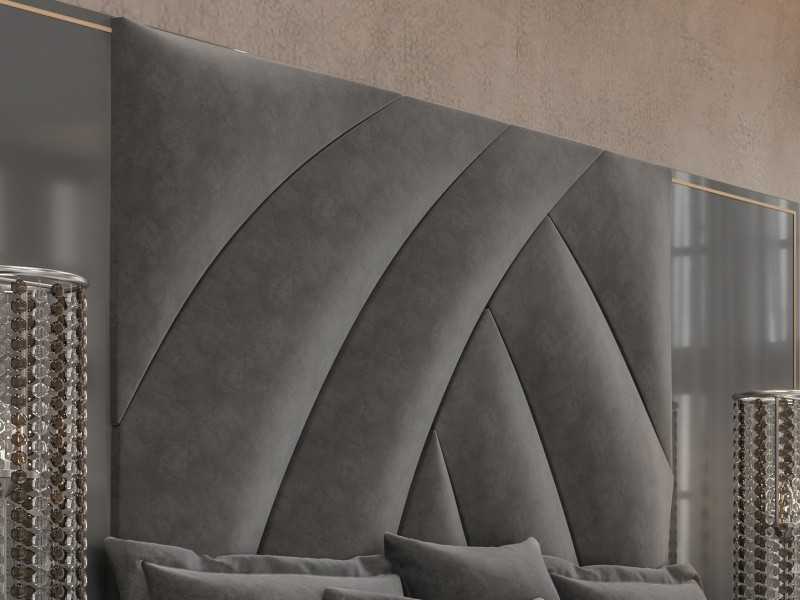 Tête de lit laquée XL avec plafond central tapissé - ARTEMISA