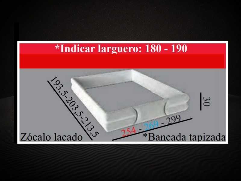 Cama completa XL lacada y tapizada - ARTEMISA