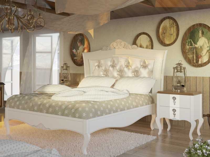 Complete lacquered and upholstered bed - CLASS