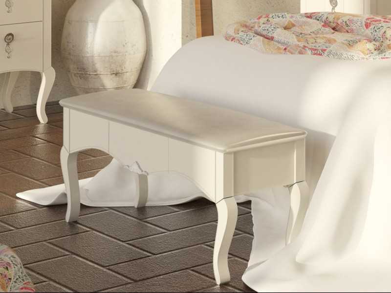Uhpolstered and lacquered bench - CLASIC