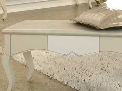 Uhpolstered and lacquered bench - CLASIC
