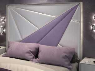 Lacquered and upholstered headboard - NIMES