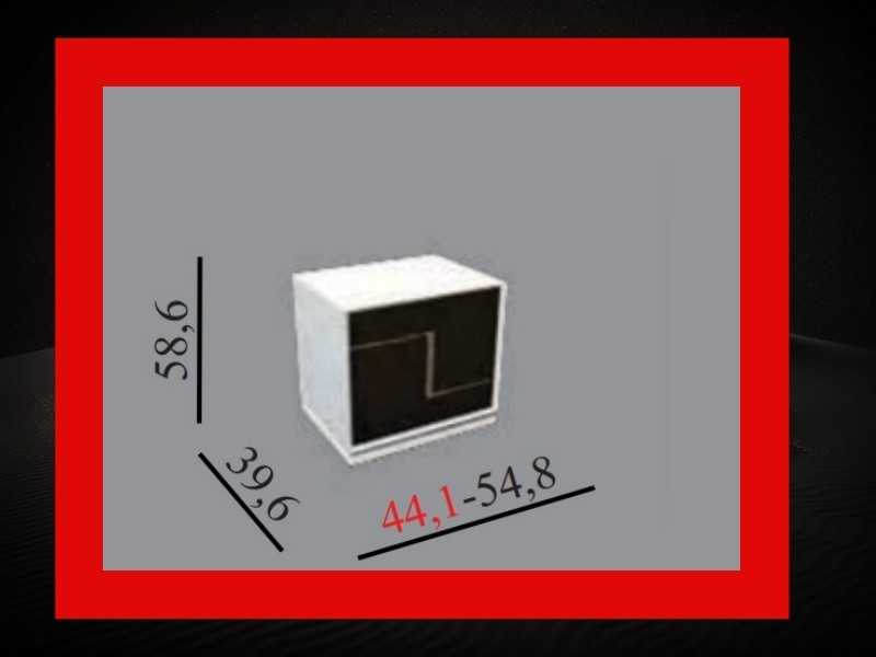 Table de chevet laquée 2 tiroirs - PUZZLE