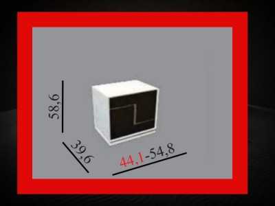 Table de chevet laquée 2 tiroirs - PUZZLE Table de chevet laquée 2 tiroirs - PUZZLE