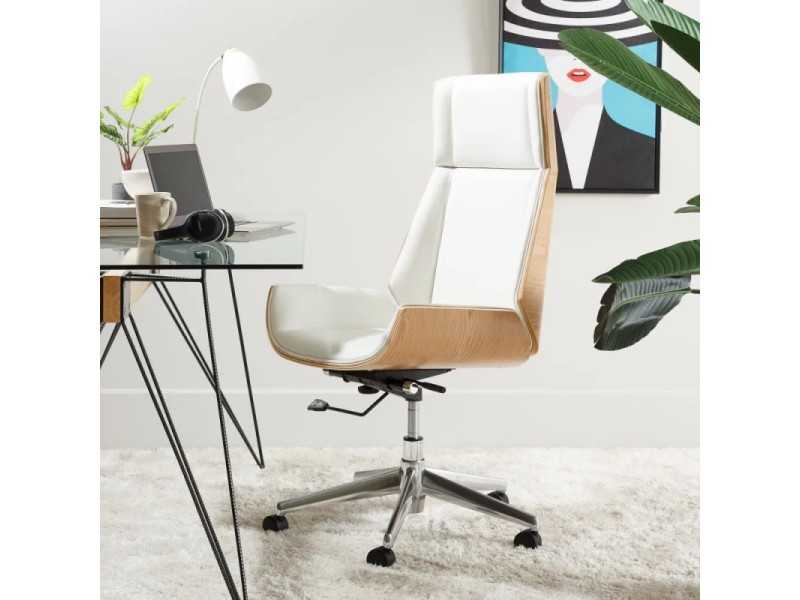 Swivel office armchair - ROCCO BIANCO