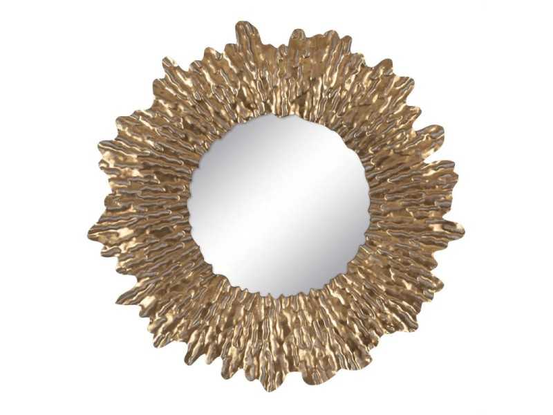 Round mirror in lacquered iron - BOLTON