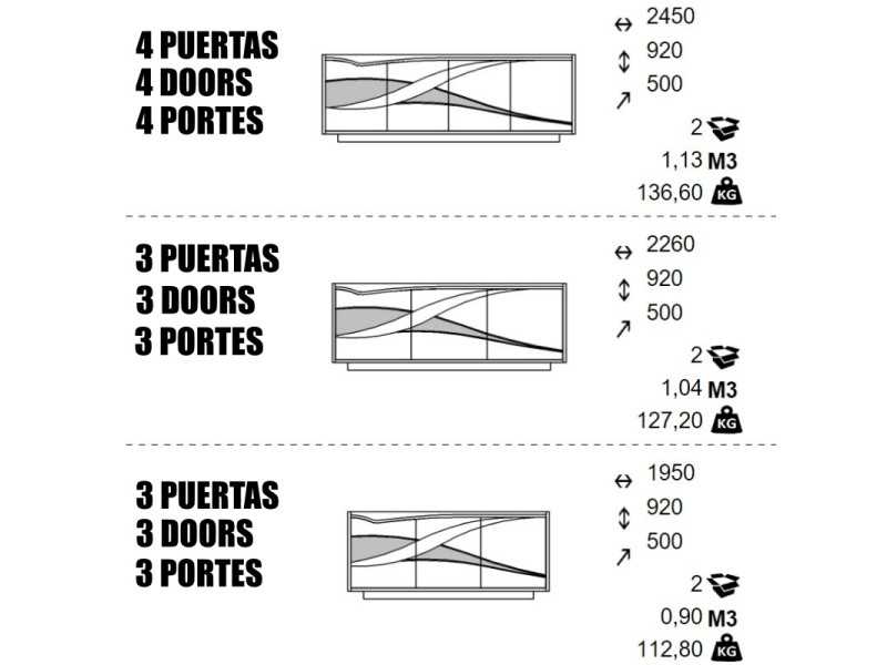 Aparador de diseño en roble - BARFLEUR
