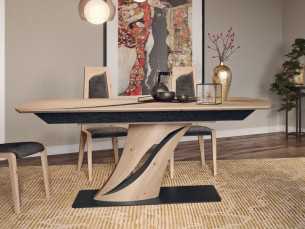 Mesa de comedor extensible en roble - BARFLEUR