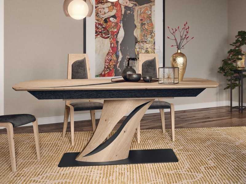 Extendable oak dining table - BARFLEUR