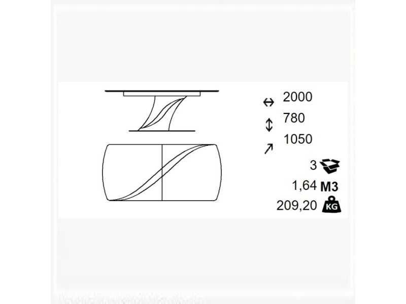 Mesa de comedor extensible en roble - BARFLEUR