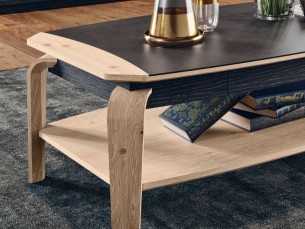 Table basse en chêne avec plateau en céramique - CALAIS 2