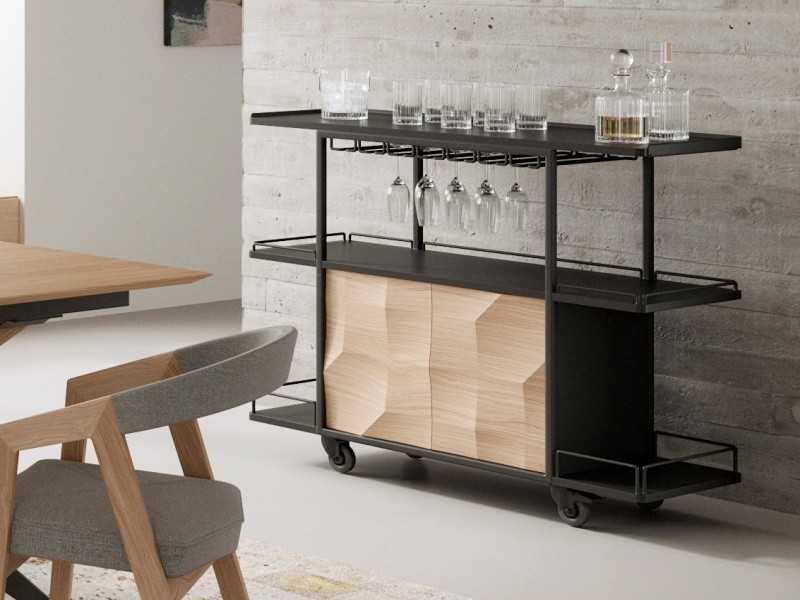 Bar cabinet with wheels - GRASSE