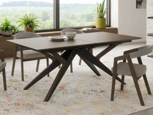 Extendable dining table in oak wood and steel - GRASSE EXTENSIBLE 2