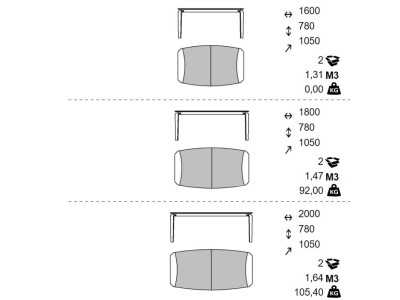 Mesa de comedor extensible con tapa cerámica - CALAIS
