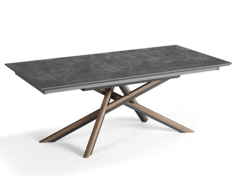 Extendable dining table with ceramic top - LILA