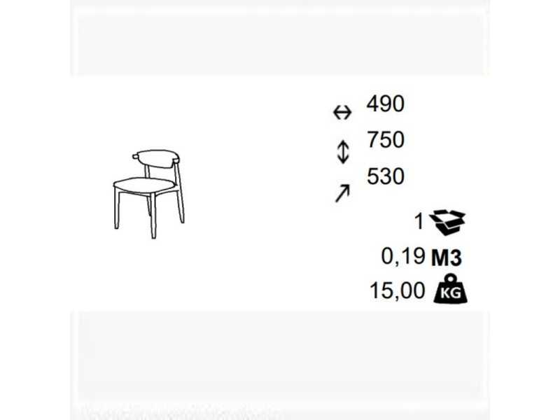 Chaise design en frêne massif - DINAN
