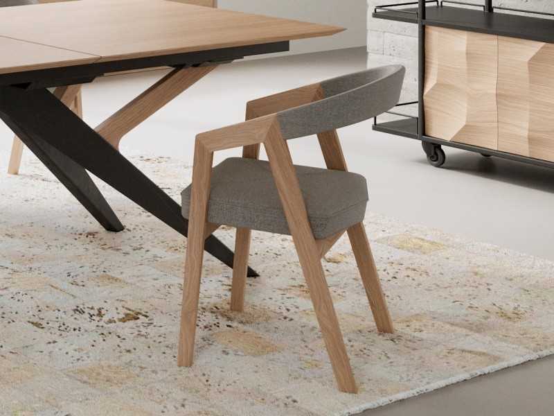 Chaise design en frêne massif - GRASSE