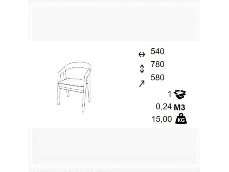 Chaise design en frêne massif - GRASSE