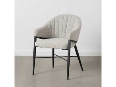 Chaise tapissé avec accoudoirs avec structure en métal - GIULA
