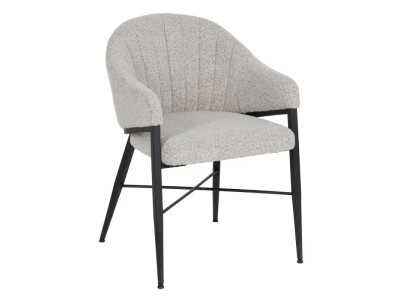 Chaise tapissé avec accoudoirs avec structure en métal - GIULA