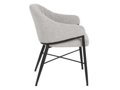 Chaise tapissé avec accoudoirs avec structure en métal - GIULA