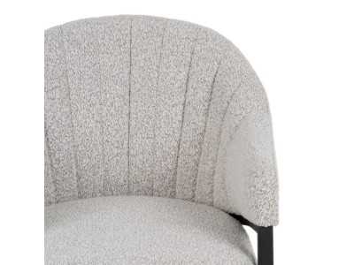 Chaise tapissé avec accoudoirs avec structure en métal - GIULA