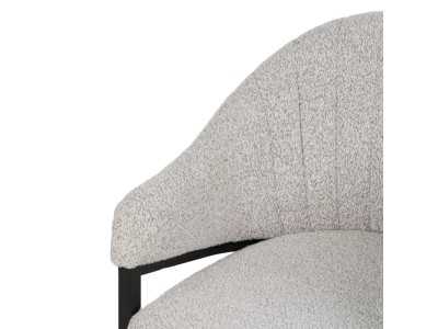Chaise tapissé avec accoudoirs avec structure en métal - GIULA