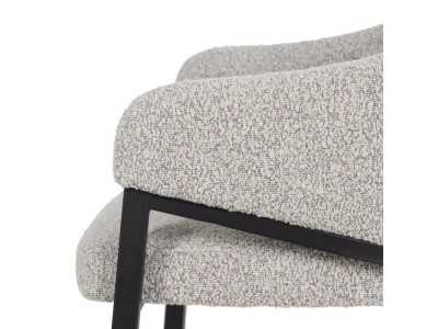 Chaise tapissé avec accoudoirs avec structure en métal - GIULA