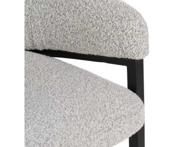 Chaise tapissé avec accoudoirs avec structure en métal - GIULA