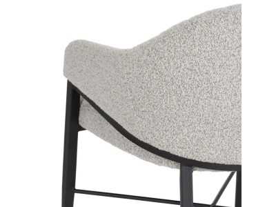 Chaise tapissé avec accoudoirs avec structure en métal - GIULA