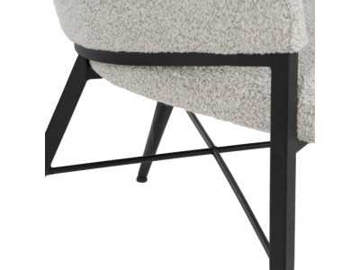 Chaise tapissé avec accoudoirs avec structure en métal - GIULA