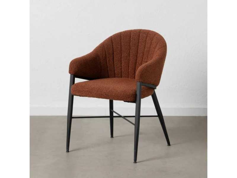 Chaise tapissé avec accoudoirs avec structure en métal - GIULA