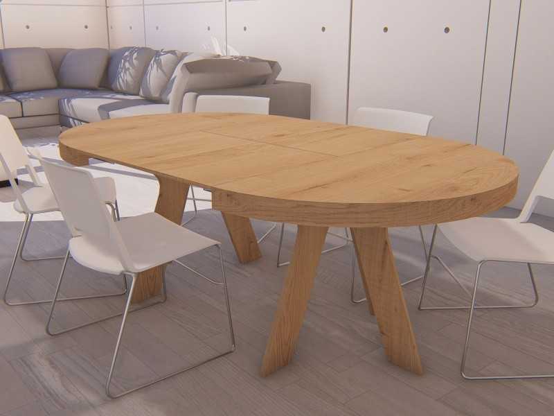 Table ronde extensible en bois massif - ROND