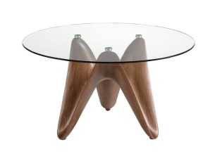 Mesa redonda con tapa de cristal templado - HIDRA 2