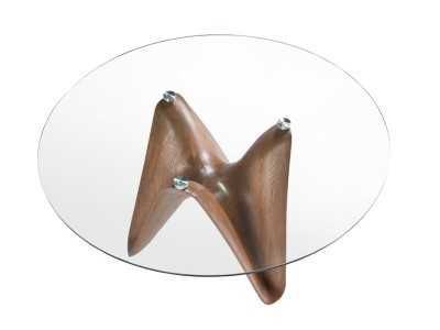 Mesa redonda con tapa de cristal templado - HIDRA