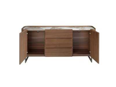 Walnut sideboard with ceramic top - SYMI