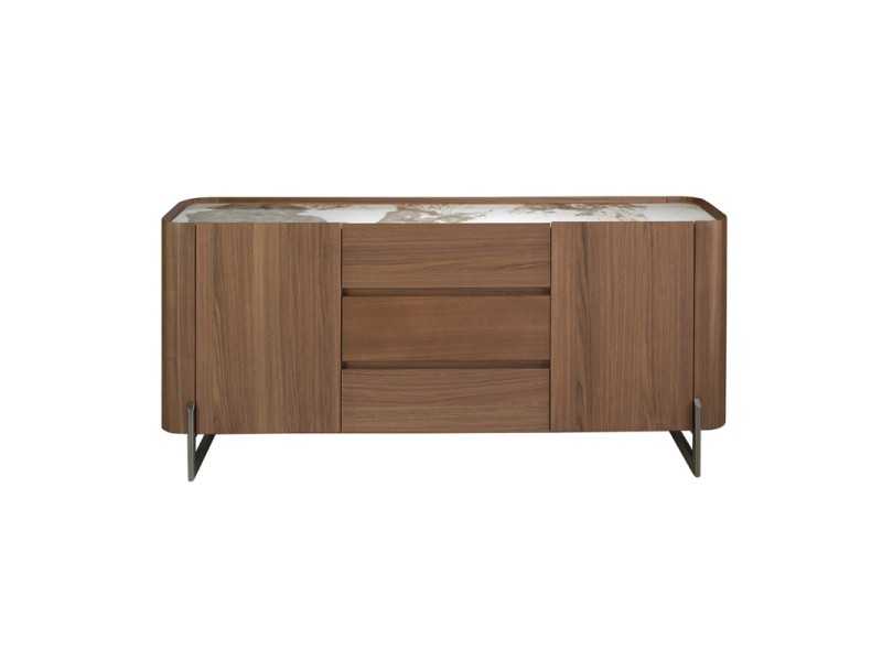 Walnut sideboard with ceramic top - SYMI