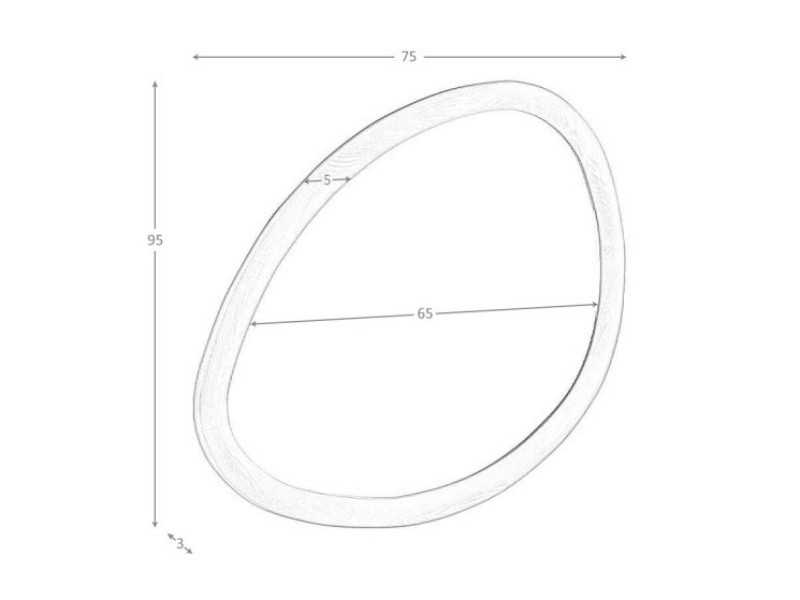 Walnut mirror - PATMOS